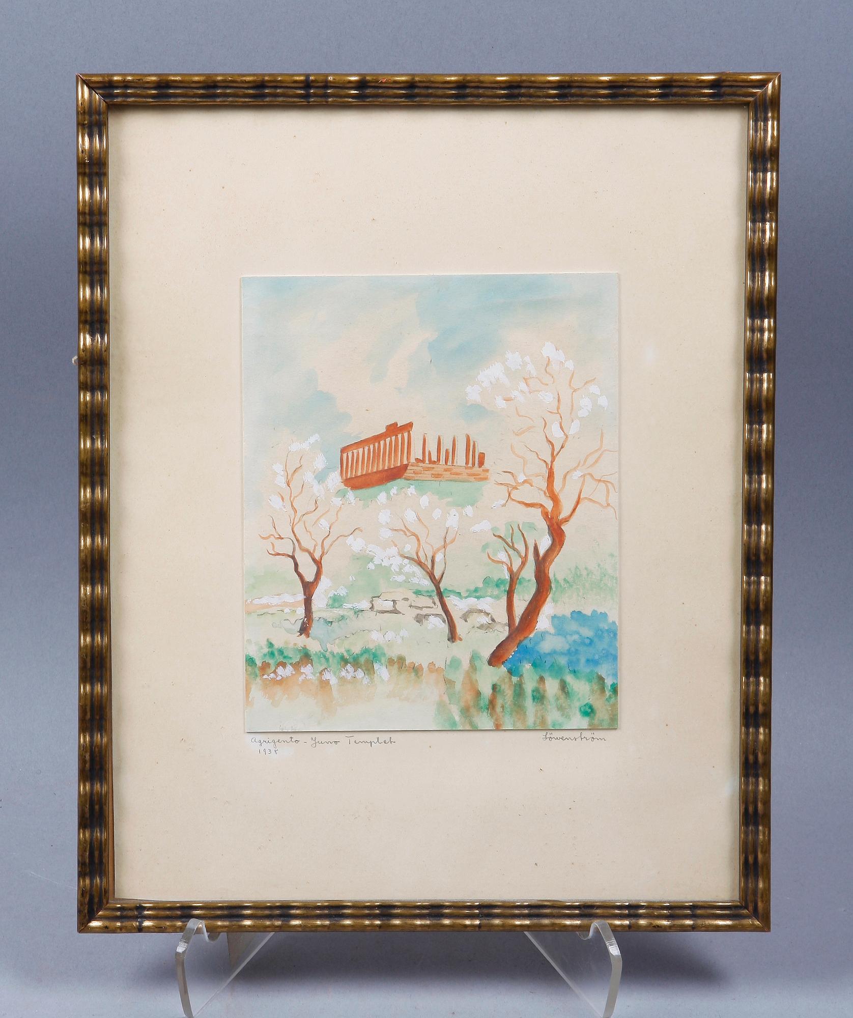 CARL LÖWENSTRÖM, akvarell, sign o dat 1938.