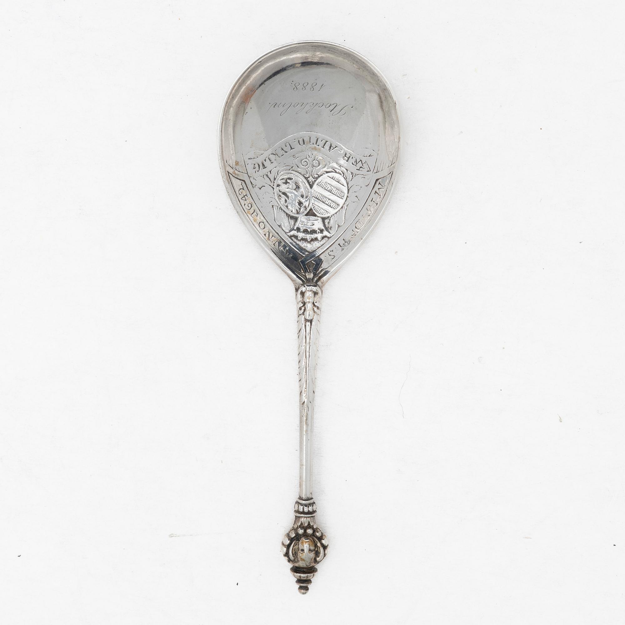 A Danish silver spoon, second half of the 19th Century.