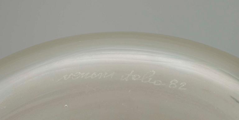 KARAFF SAMT GLAS, 4 st, Venini, sign. och dat. - 82. Italia.