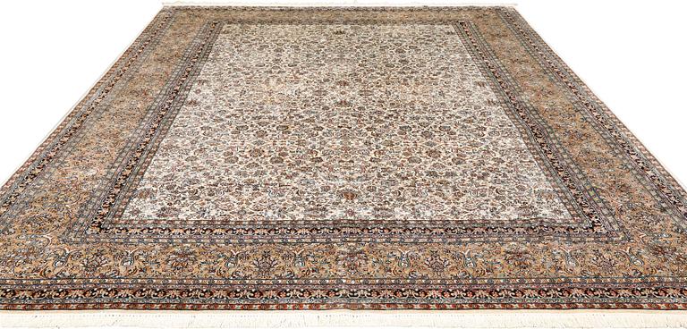 Rug, silk Kashmir, c 348 x 256 cm.