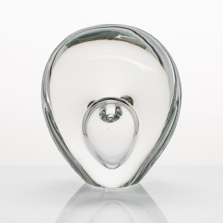 Timo Sarpaneva, A 3567 'Sitting bird' glass sculpture, signed  Timo Sarpaneva Iittala.