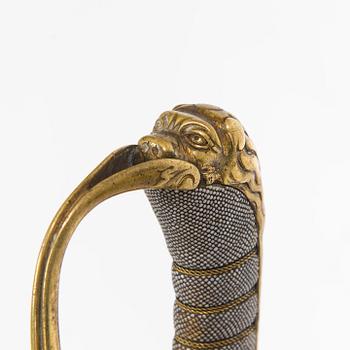 Sapeli, ruotsalainen, upseerille, 1870-luku.