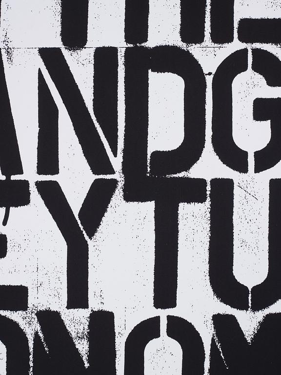 Christopher Wool and Felix Gonzalez-Torres, "Untitled (The Show is Over)".