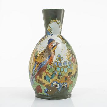 Desk set, 4 pieces, ceramic, bl a "Crocus", Gouda, Netherlands.