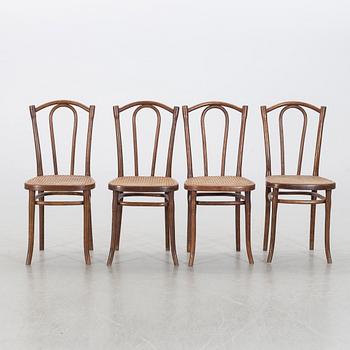 THONET, 4 st, stolar, 1900-talets andra hälft.