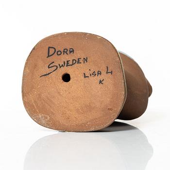 Lisa Larson, figurin, stengods, "Dora", ur serien "ABC-flickor", Gustavsberg.