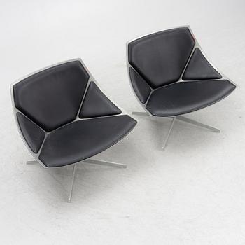 Jurgen Laub & Markus Jehs, chairs, model "JL10", a pair, Fritz Hansen.