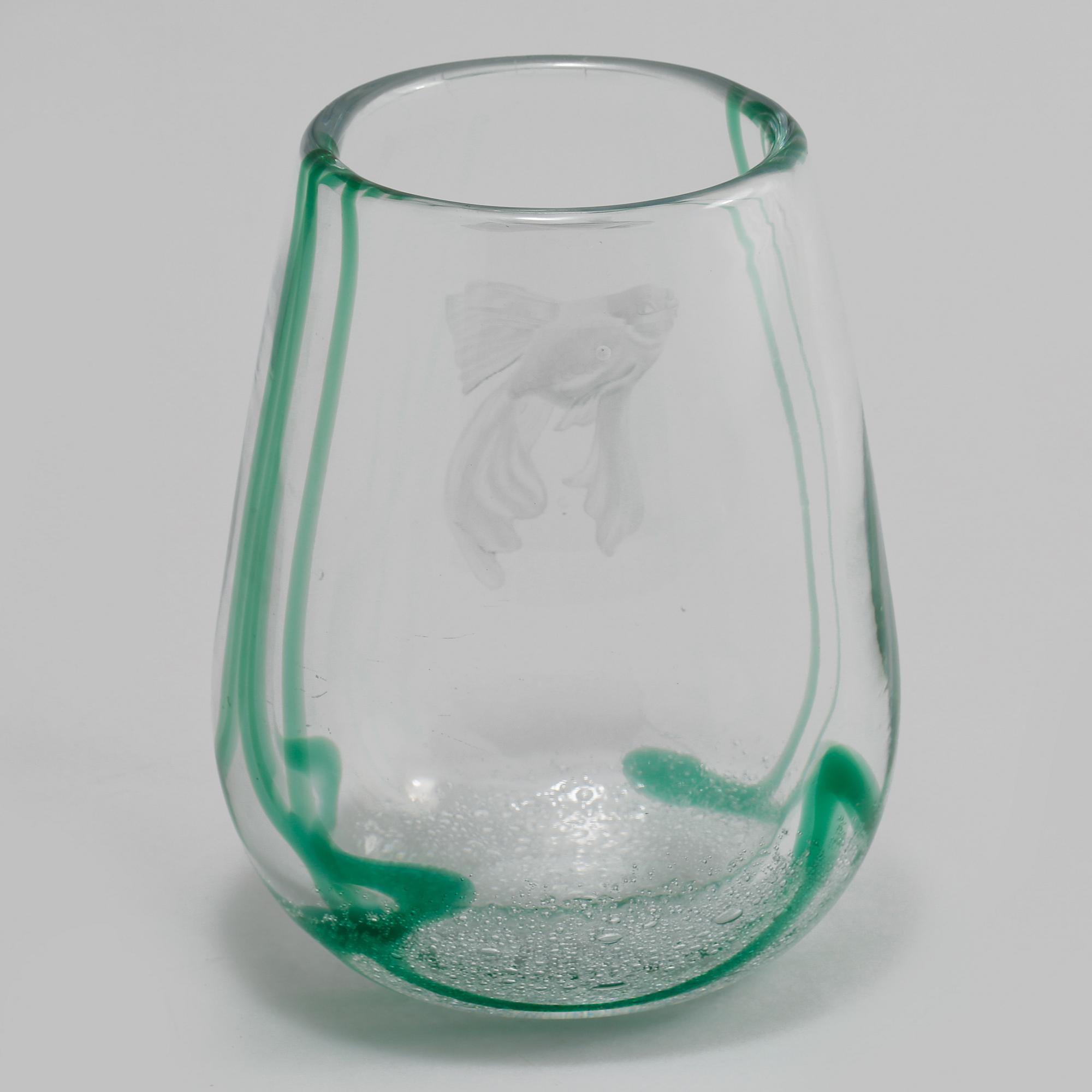 VAS, glas, Vicke Lindstrand, Orrefors, signerad.