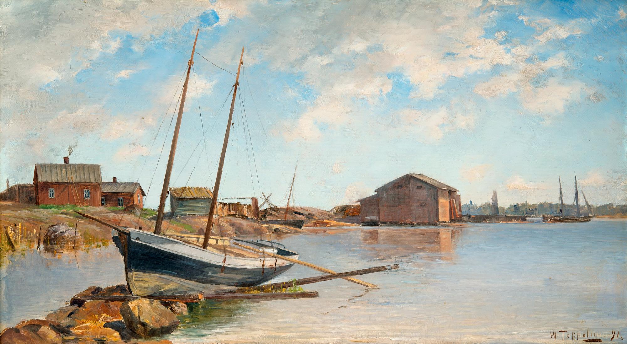 Woldemar Toppelius, "MOTIF FROM KATAJANOKKA HELSINKI".