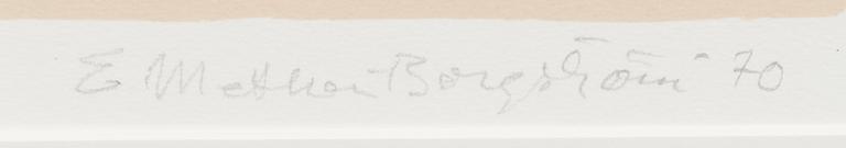 serigraph, signed and dated 70, numbered 38/90.