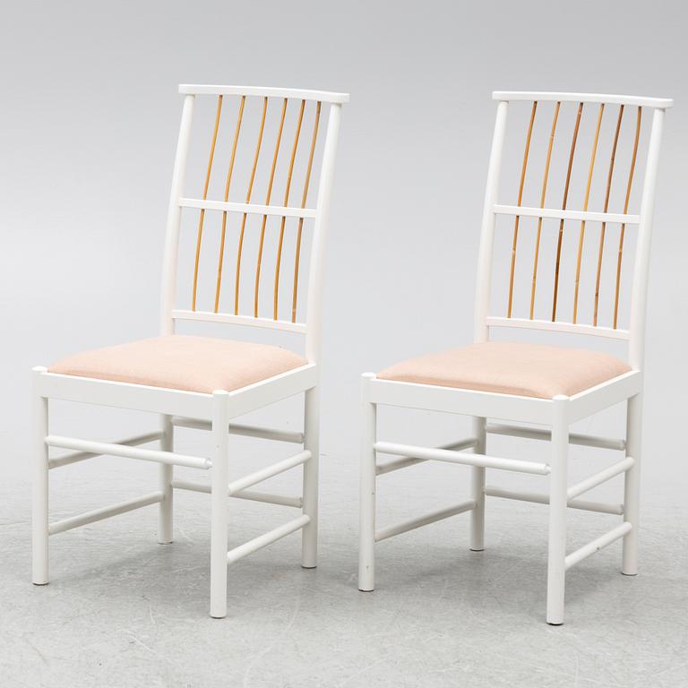 Josef Frank, Chairs, 4 pcs, model B 2025, Svenskt Tenn, after 1985.