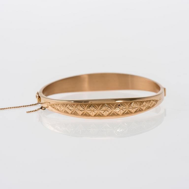 ARMBAND, 14K guld. Helsinki, 1959. Vikt ca 15,8 g.