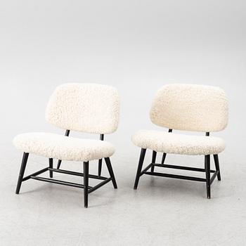 Alf Svensson, a pair of 'TeVe' armchairs, Bra Bohag, Studio Ljungs Industrier 1950s.