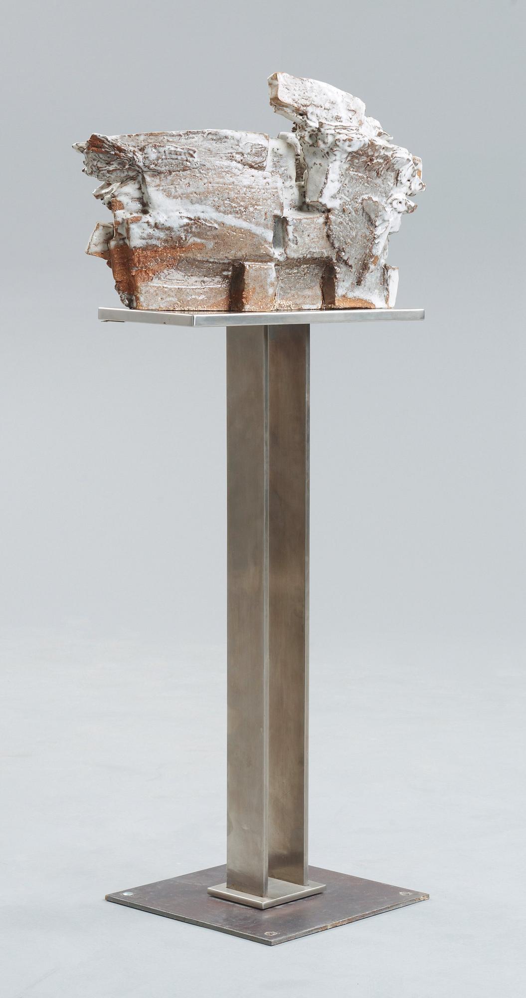Hertha Hillfon, A Hertha Hillfon stoneware sculpture, 'The couple', Sweden 1960's.