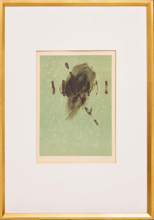 Antoni Tàpies, color lithograph, signed and numbered 55/100.