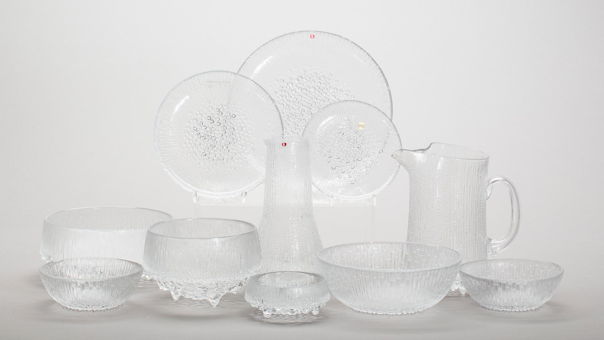 MATSERVIS, 132 delar, glas, "Ultima Thule", Tapio Wirkkala, Iittala.