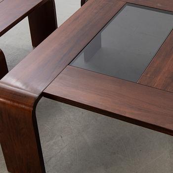 Possibly two Percival Lafer, Brazilian 1970/80:s sofa tables.