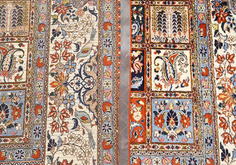 A carpet, Figural Moud, 340 X 245 cm.