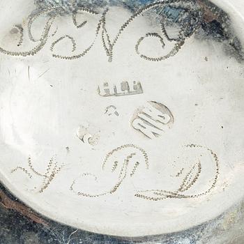 Kyrkdosor, tre stycken, silver, 17-1800-tal.