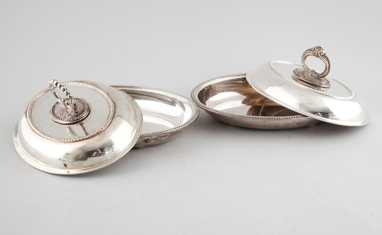 Two new silver deep dishes, early 20th century.