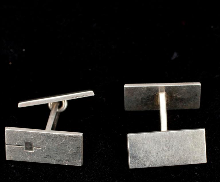 MANCHETTKNAPPAR, silver, tigeröga, Kupittaan Kulta, Elis Kauppi, Åbo 1962, 1966.