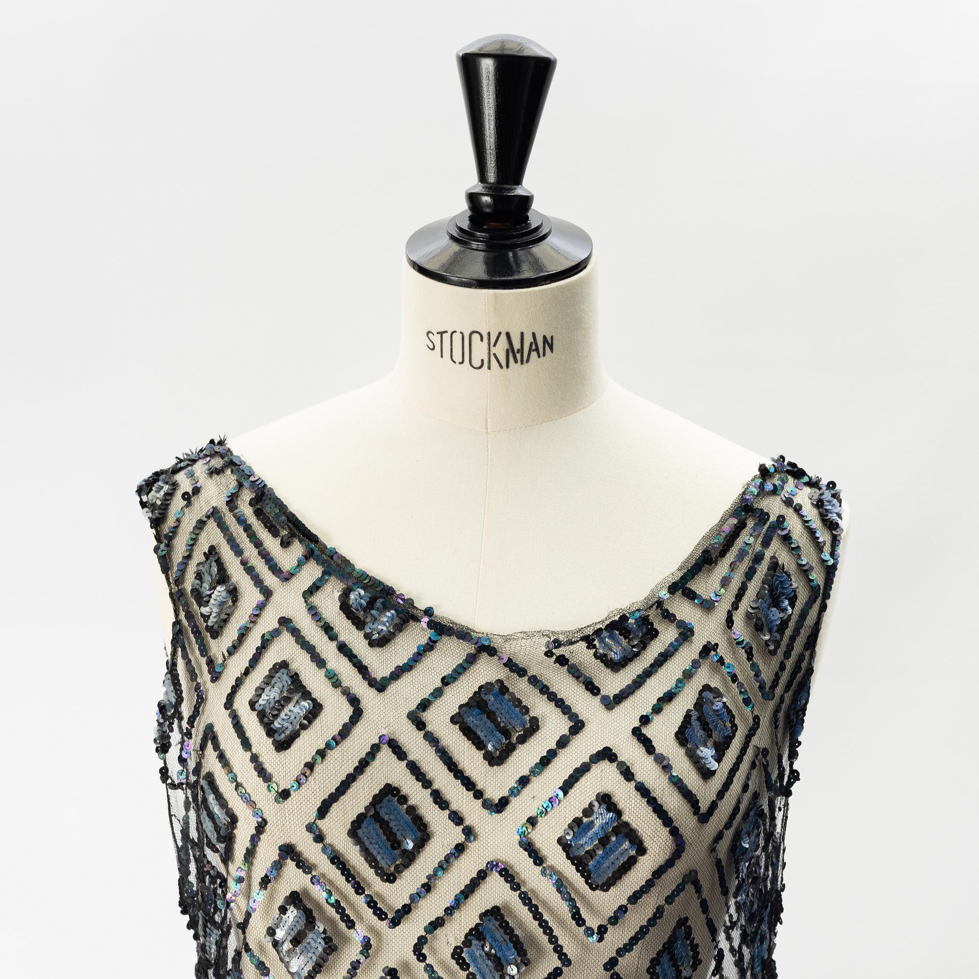 A sequin embroidered 1920's dress.