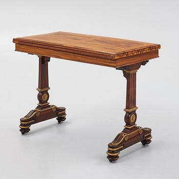 46. A William IV kingwood and mahogany card table by Thomas & George Seddon (firm active in London 1753/1815-70).