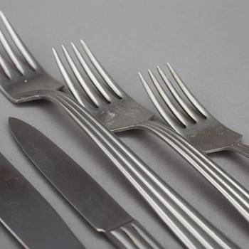 BESTICKSERVISDELAR, 129 st, rostfritt stål, Thebe, Folke Ahrström, Gense. Formgivna 1944.