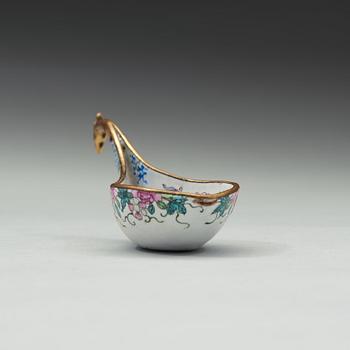 A enamel on copper ladle, Qing dynasty, 19th Century.