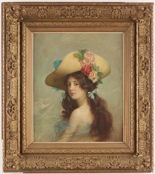 LOUIS ADOLPHE TESSIER, oil on canvas. Signed and dated 1908.