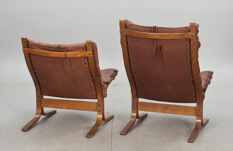 FÅTÖLJER, 2 st, Ingmar Rolling, Westnofa Furniture, Norge, 1970-tal.