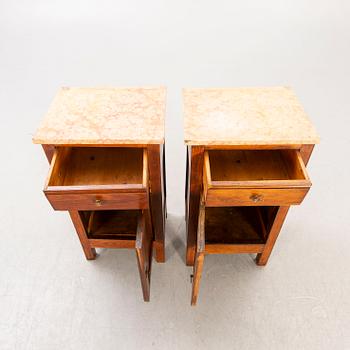A pair of bedside tables early 20th century.