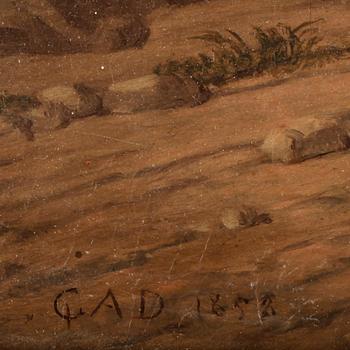 CARL ANDREAS DAHLSTRÖM, olja på duk, monogramsign o dat 1852.