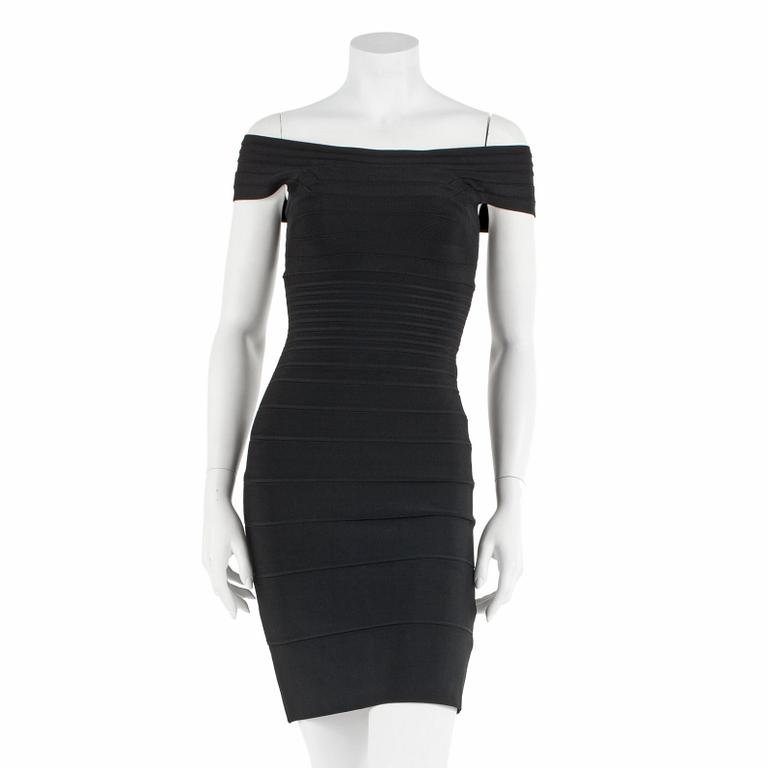 HERVE LEGER, a black dress. Size S.