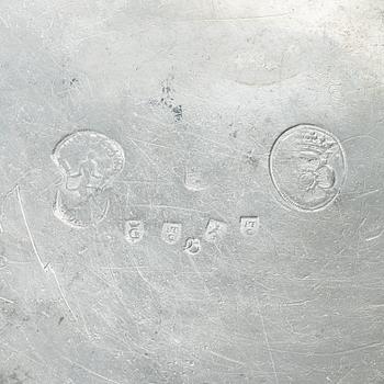A set of four (2+2) peter rococo plates, two by Peter Törngren, Gothenburg 1760.