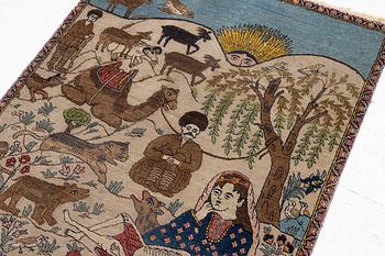 A semi-antique Tabriz rug, Northwest Persia, c. 137 x 101 cm.