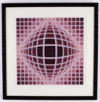 Victor Vasarely, färgserigrafi signerad 181/275.