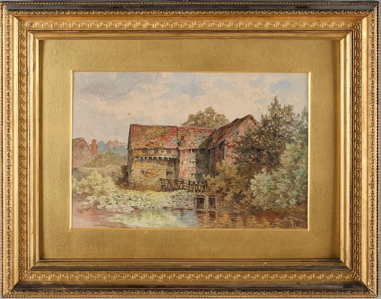 HARRY BAKER, akvarell, signerad.