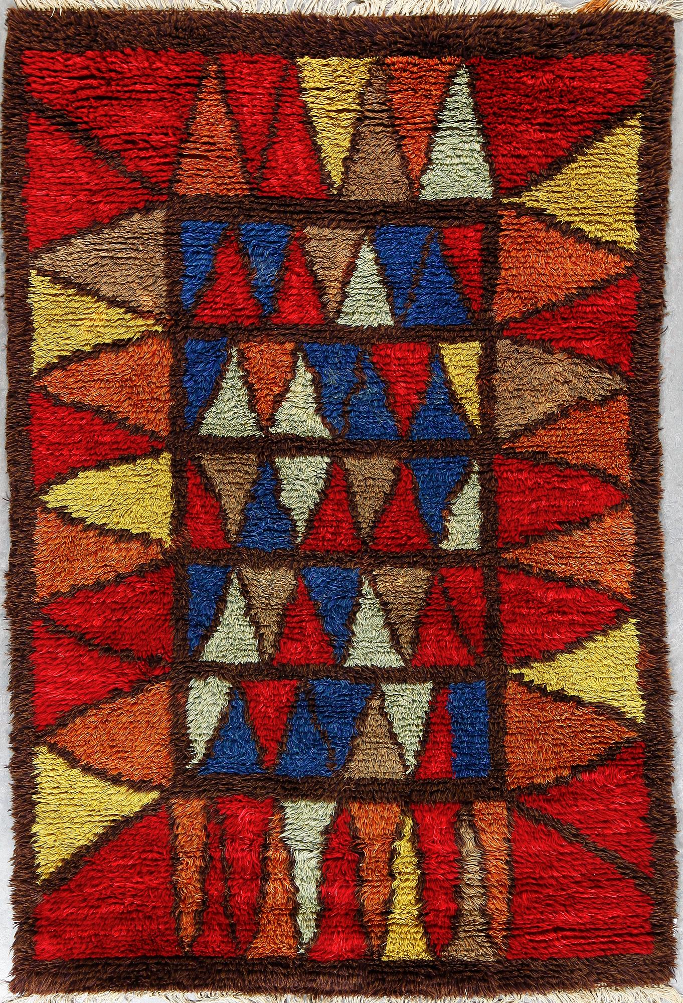 RYAMATTA, ull, Sverige, 1950/60-tal. Mått 220 x 140 cm.