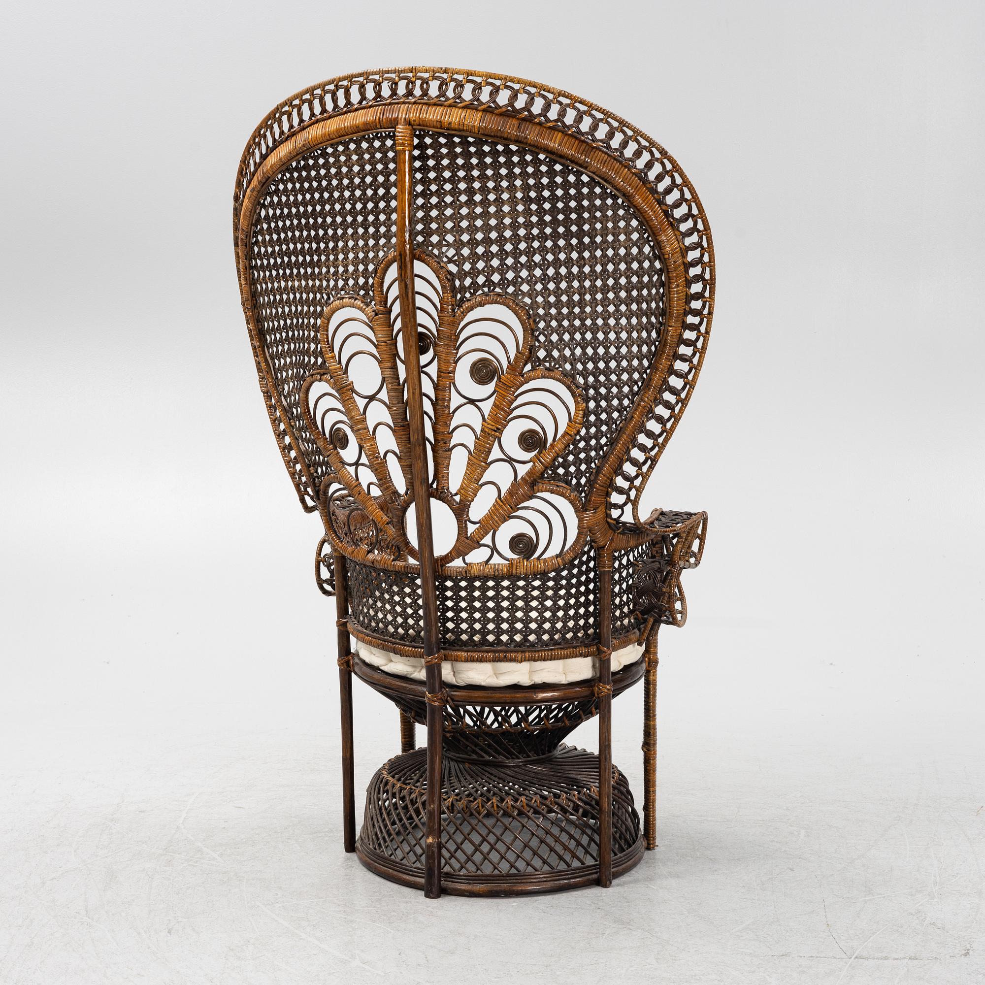 Påfågelstol, 1900-talets andra hälft.