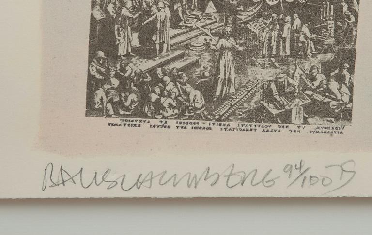Robert Rauschenberg, PEOPLE HAVE ENOUGH TROUBLE WITHOUT BEING INTIMIDATED BY AN ARTICHOKE".