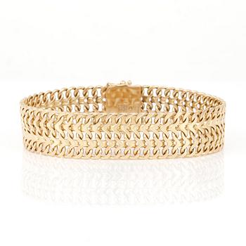 ARMBAND, 18K guld, Kjell H Nordlinder, Stockholm, 2008. Vikt ca 48g.