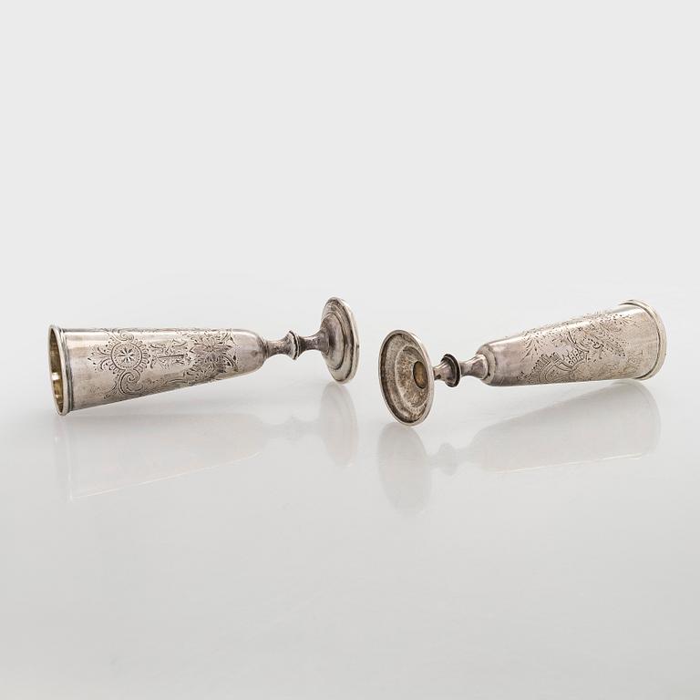 A pair of silver flutes, Wilhelm Porthan Vyborg 1989.