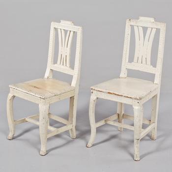 STOLAR, ett par, snarlika, provinsarbeten, tidigt 1800-tal.