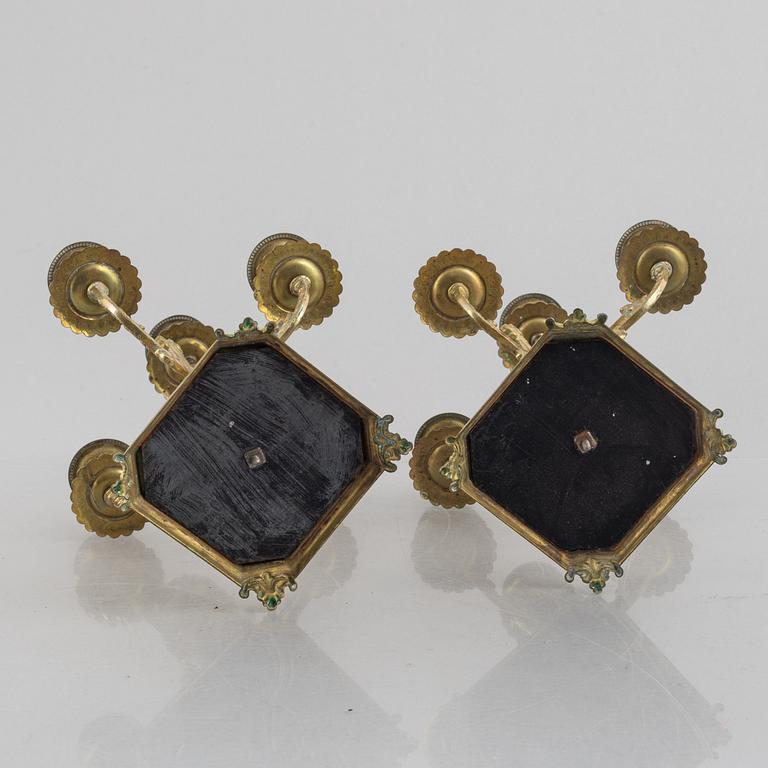 Candelabra, a pair, late 19th Century.