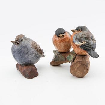 Gunnar Hansson, figurines, 2 pcs, birds.
