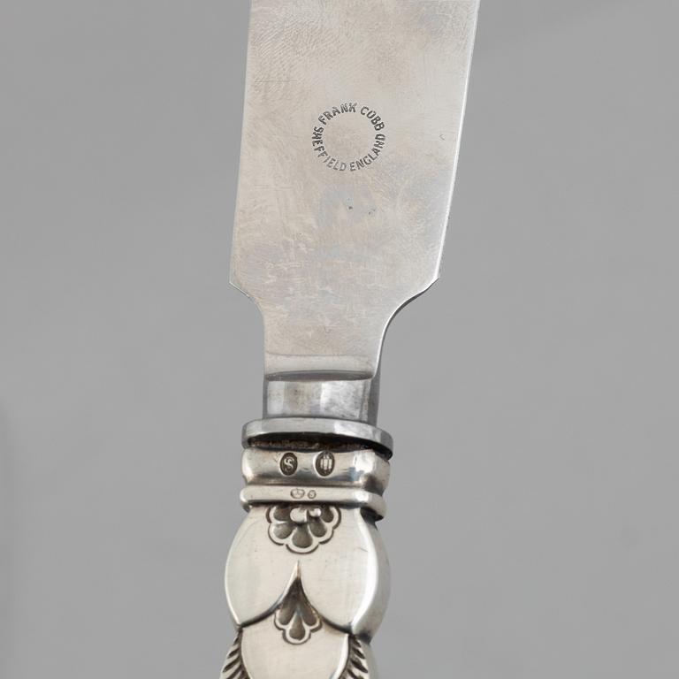 Gundorph Albertus, cake knife, sterling silver, "Cactus" Georg Jensen, Copenhagen, Denmark 1933.