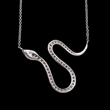 HALSBAND, 18K vitguld, diamanter tot ca 0.30 ct.