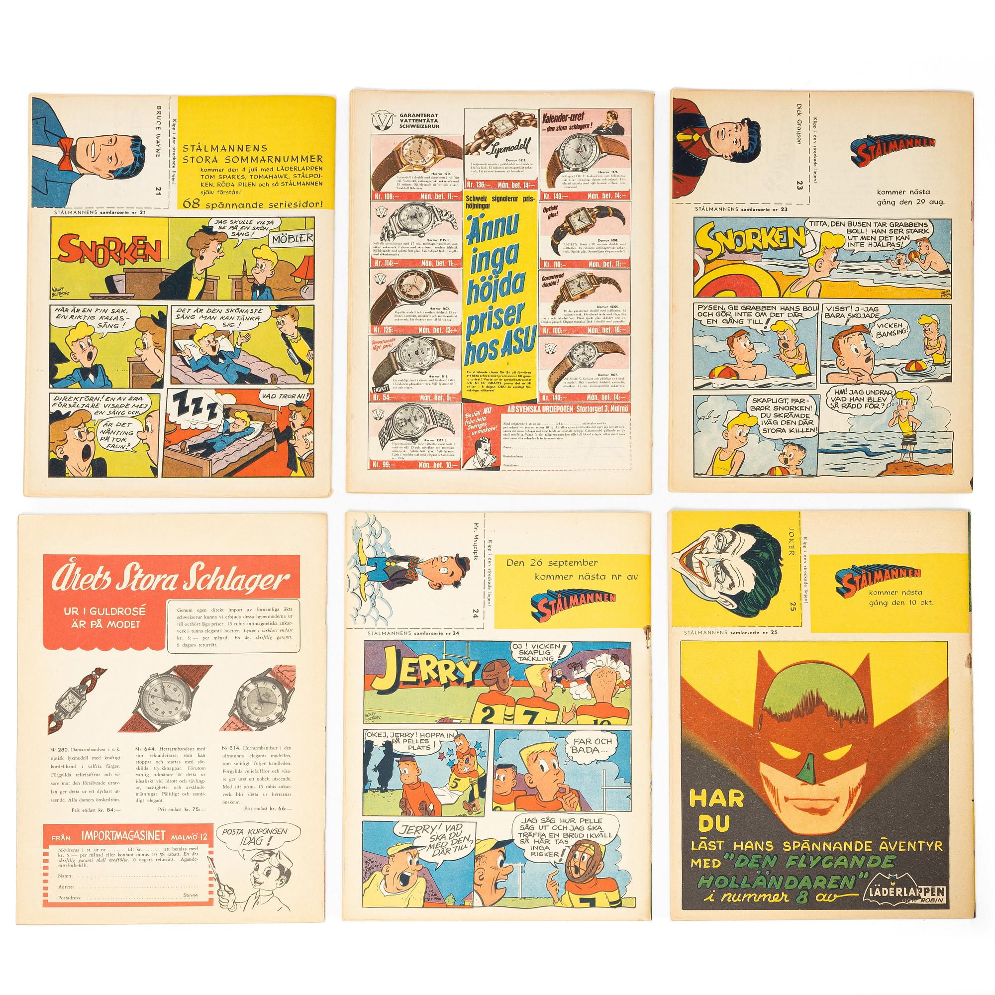 Comic books, 24, “Stålmannen”, 1951.
