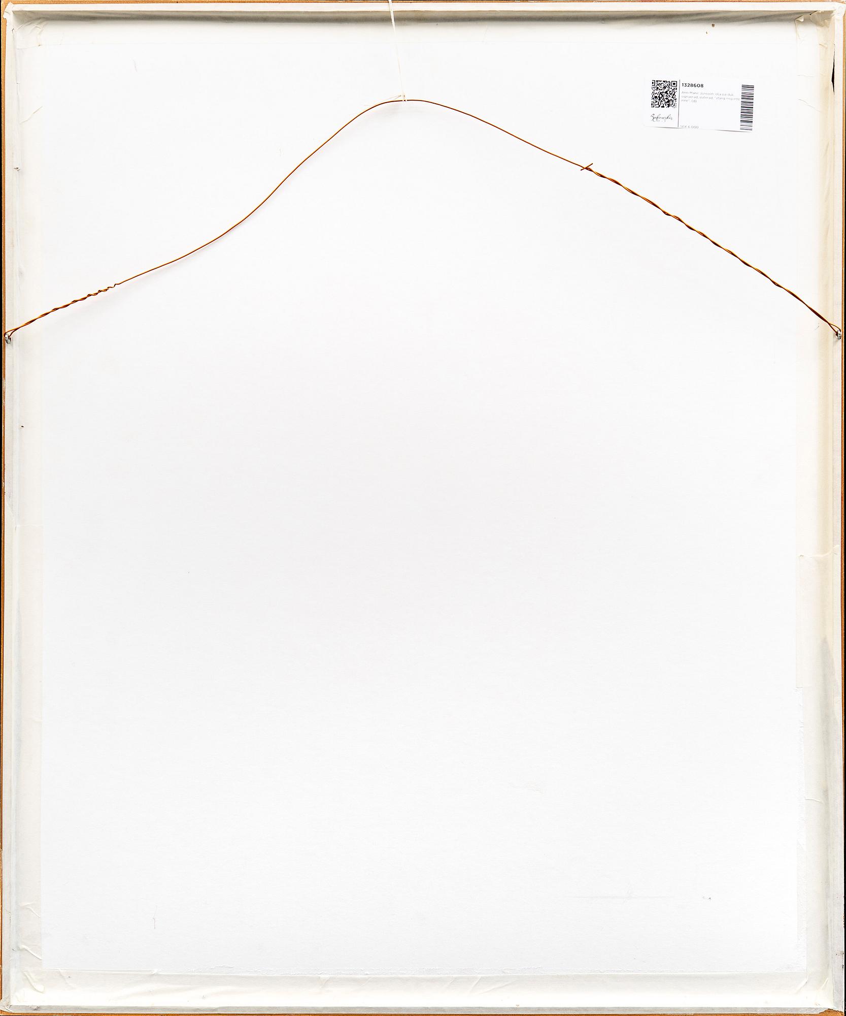 Ann-Marie Jönsson, oil on canvas, signed, dated, "do not shut me in".
